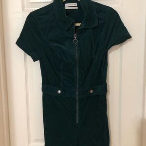 Green urban outfitters zip romper